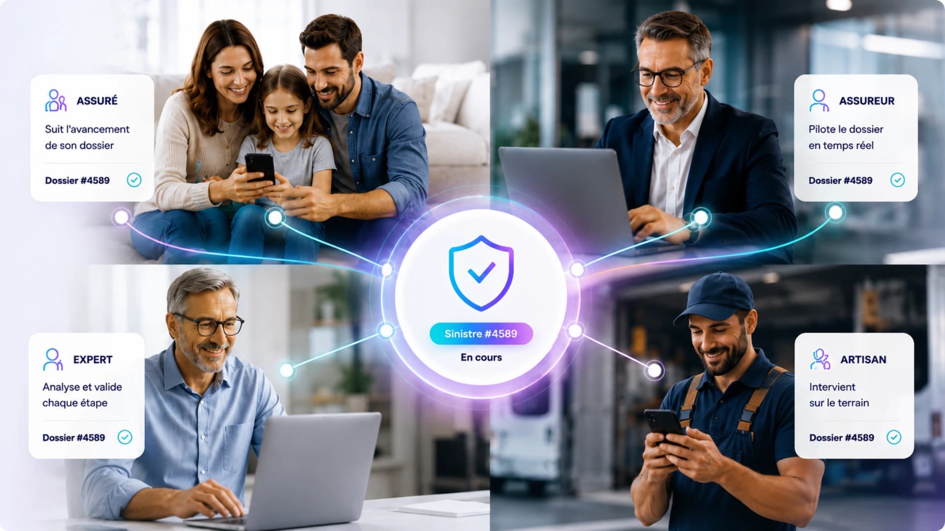 Les acteurs du dossier connectés par Kelcare